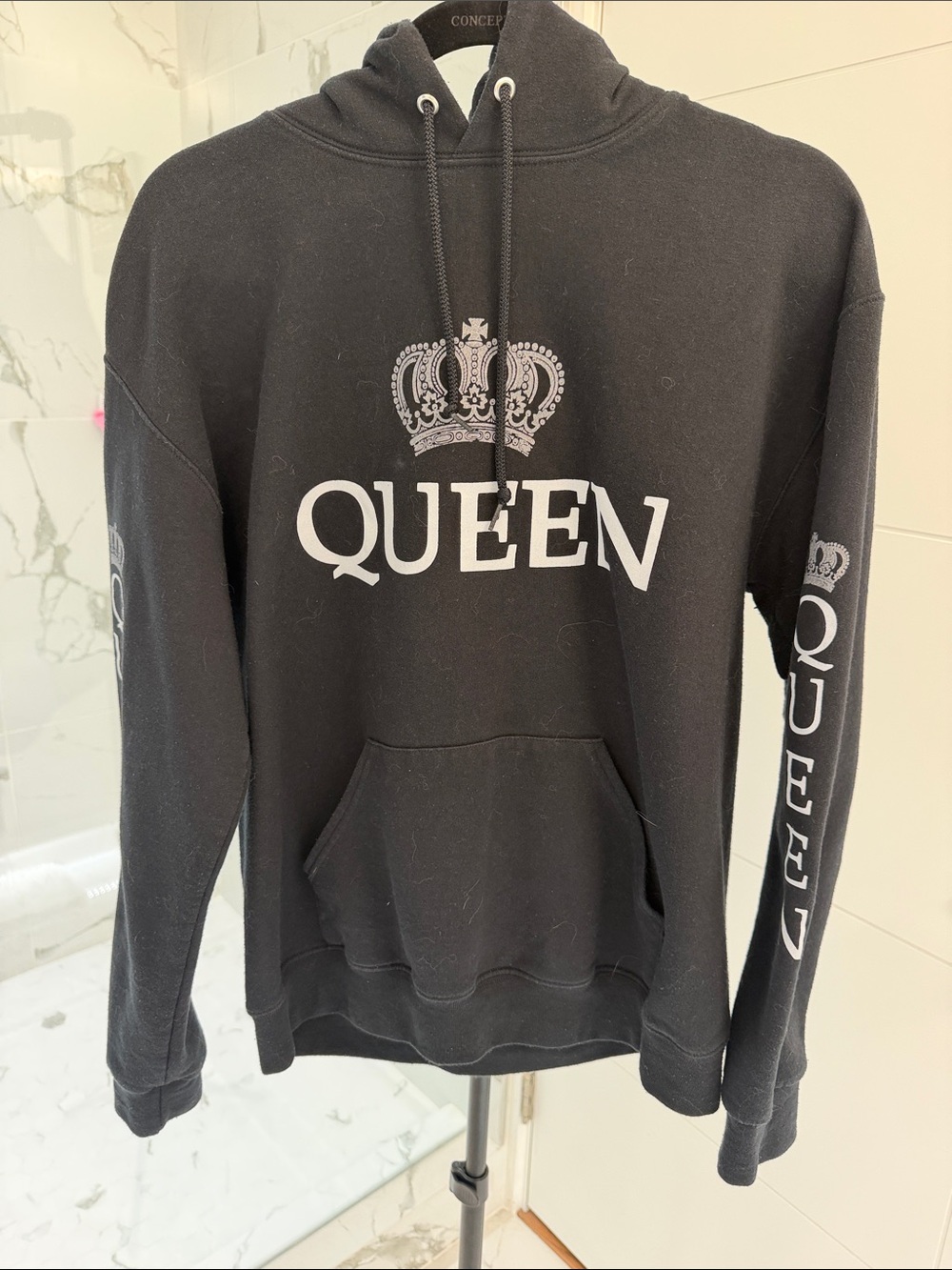 Queen Graphic Black Hoodie Sweatshirt for Men